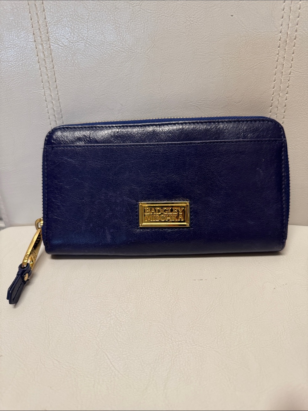 Badgley Mischka Long Blue Wallet